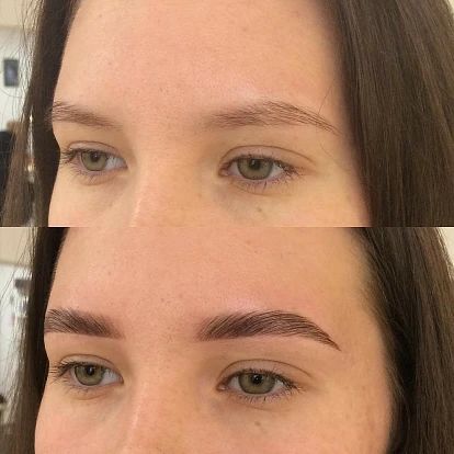brow lamination before and after
