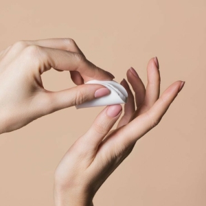 Applying cream to soft hands