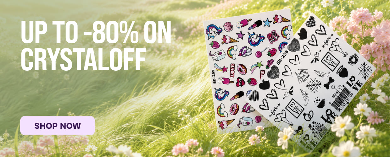 promotion on CRYSTALOFF nail stickers