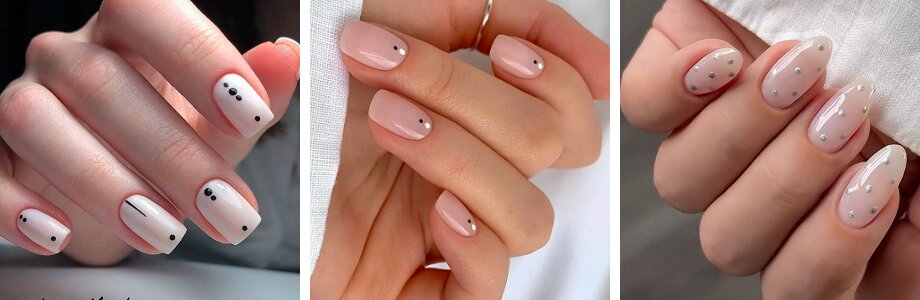 Milky white nails