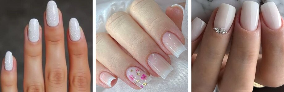 Types of milky nail design