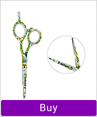 Hairdressing scissors ESTET multicolored green 5.5