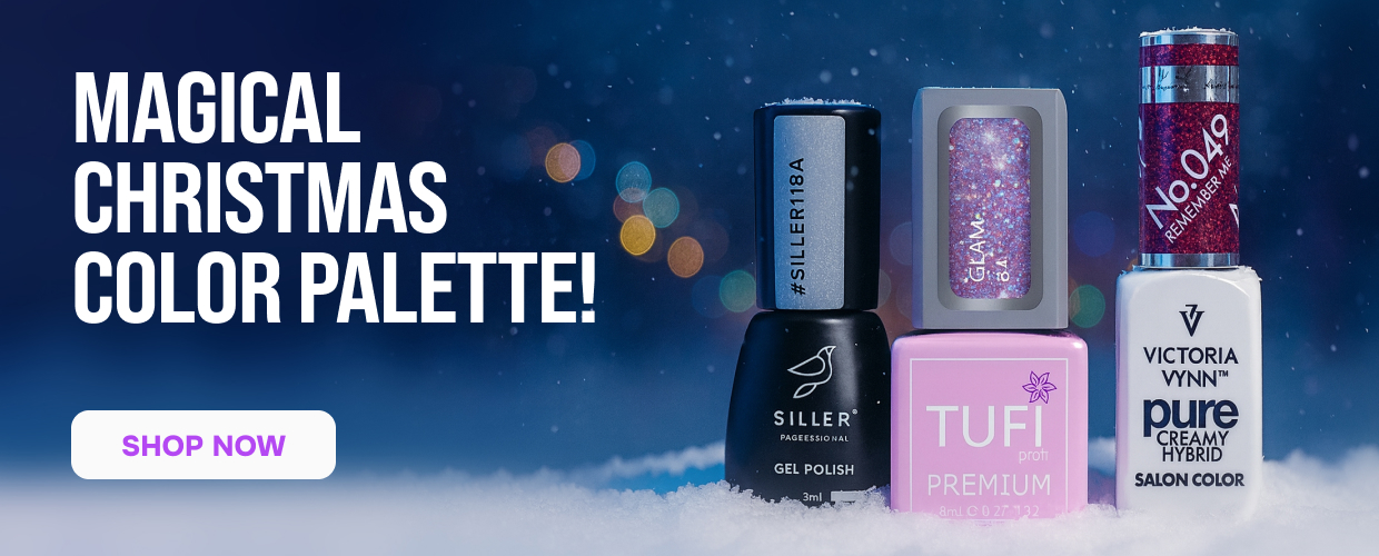Gel polishes with glitter